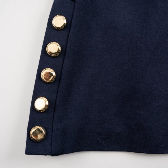 TRINA TURK Flush 3/4 Sleeve Ponte Dress with Gold Button size 4 - Picture 5 of 11